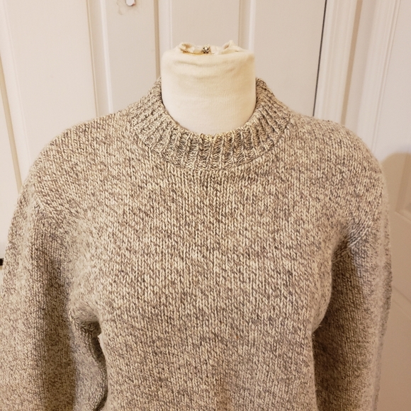 Eddie Bauer Vintage Men's Heathered Tan Sweater Size MED - Picture 2 of 7